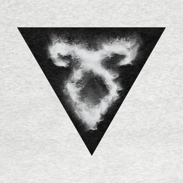 Shadowhunters rune / The mortal instruments - sand explosion with triangle (white) - Parabatai - gift idea by Vane22april